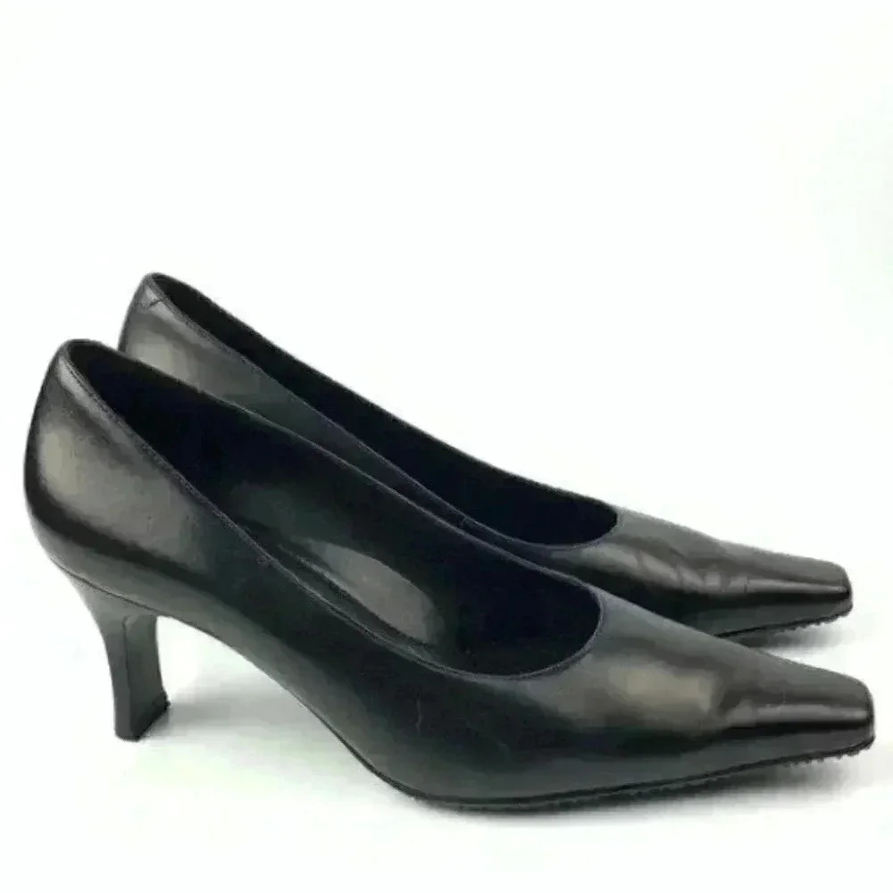Ecco women’s heels size 38 7.5 black leather